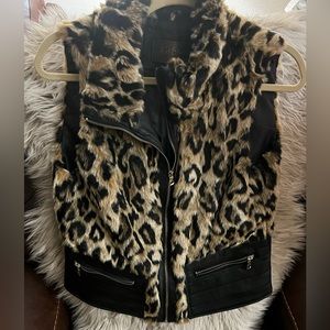 Animal print vest